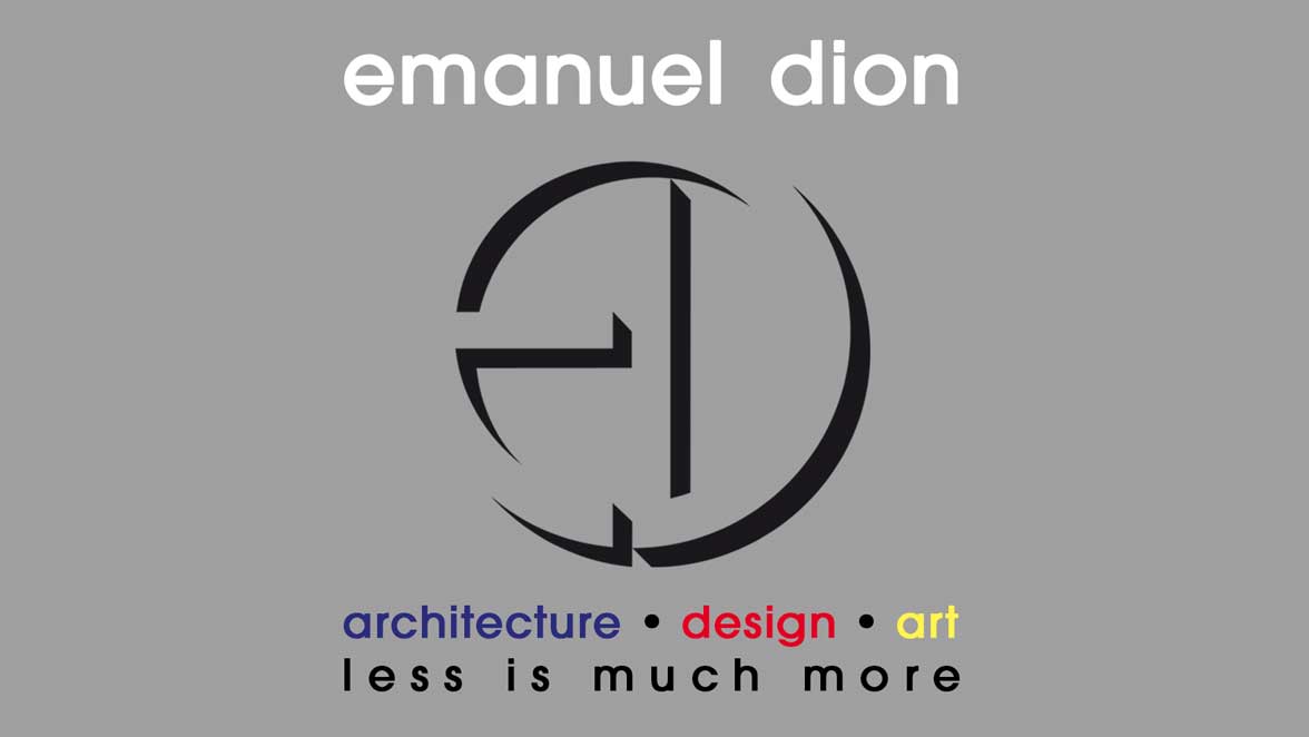emanuel dion, architecture • design • art, logo